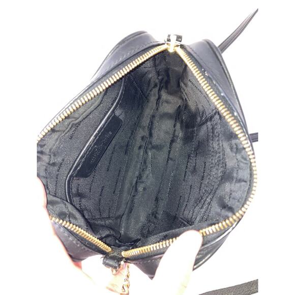 MICHAEL KORS SMALL BLACK, GOLD LEATHER CROSSBODY BAG (ASIS) - Picture 11 of 16